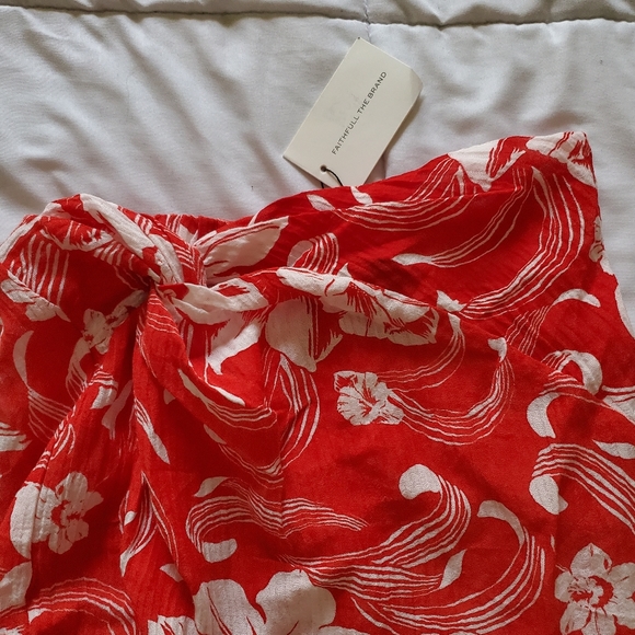 NWT Faithfull the Brand Lulu Maxi Skirt Camara Floral Print Red - Picture 5 of 6